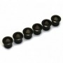 6 bushings mécaniques vintage 8,7mm noir