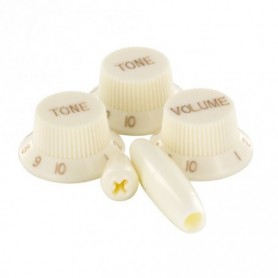 Kits 5 boutons Stratocaster vieux blanc