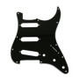 Plaque 3 micros simples Stratocaster US noire