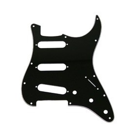 Plaque 3 micros simples Stratocaster US noire