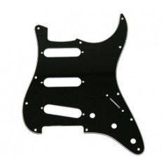 Stratocaster Pickguard SSS US 3 plis noir