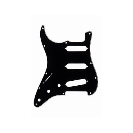 Pickguard Stratocaster 3 plis noir sans trous de potards