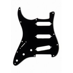 Stratocaster Pickguard SSS US 3 plis noir gaucher