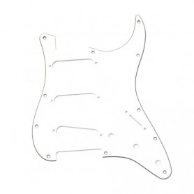 Plaque 3 micros simples Stratocaster US blanche