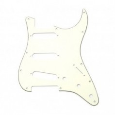 Stratocaster Pickguard SSS US 3 plis vieux blanc