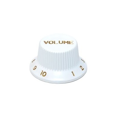 Bouton type Stratocaster volume blanc