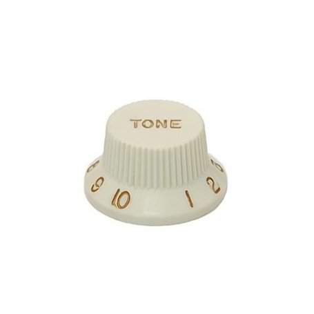 Bouton type Stratocaster tone vieux blanc