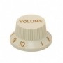 Bouton type Stratocaster volume vieux blanc