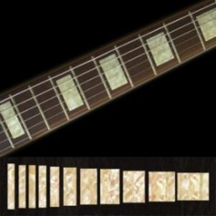 Sticker guitare touche type LesPaul® custom vieux blanc pearl