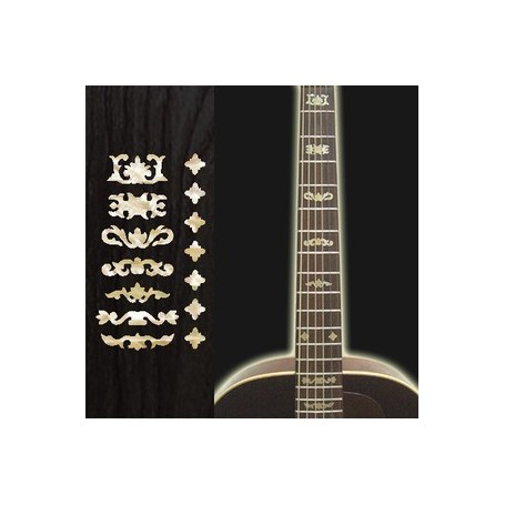 Sticker guitare touche deluxe 1 vieux blanc pearl