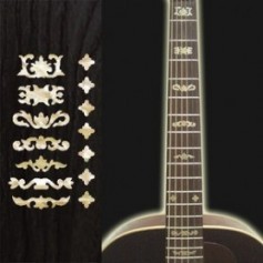 Sticker guitare touche deluxe 1 vieux blanc pearl