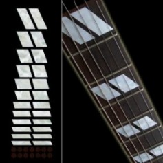 Sticker guitare touche type Gibson® Es-175 blanc abalone