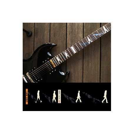 Sticker guitare touche Abbey Road Beatles