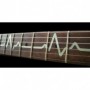 Sticker guitare touche rythme cardiaque blanc abalone
