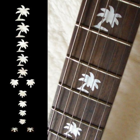 Sticker guitare touche palmier