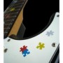 Sticker guitare touche pièces puzzle colorees