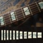 Sticker guitare touche chiffres romain blanc abalone
