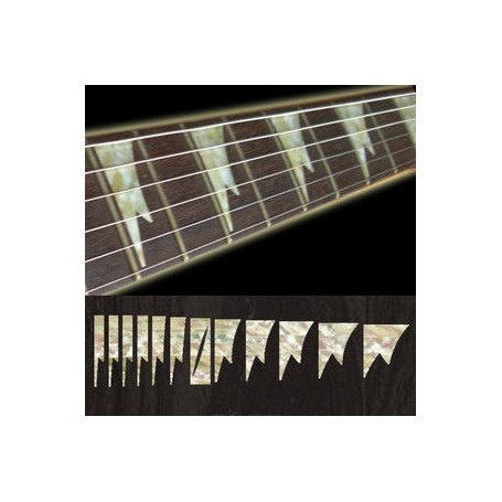 Sticker guitare touche dent de requin blanc abalone