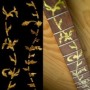 Sticker guitare touche végétal jaune abalone
