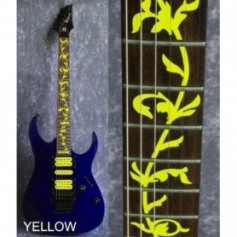 Sticker guitare touche végétal jaune