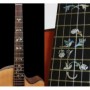 Sticker guitare touche vigne et oiseau