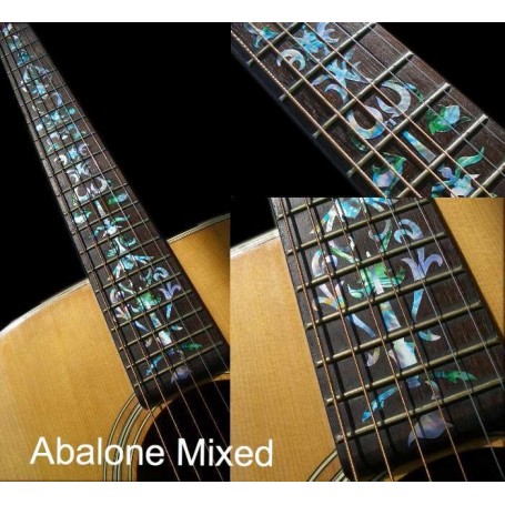 Sticker guitare touche vigne abalone mix