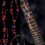 Sticker guitare touche fil barbelé paua abalone