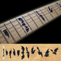 Sticker guitare touche chauve souris noir pearl