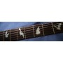 Sticker guitare touche chauve souris blanc abalone