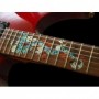 Sticker guitare touche dragon blanc abalone