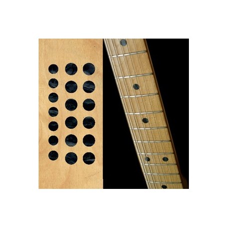 Sticker guitare touche dots 5/16" & 1/4" noir pearl