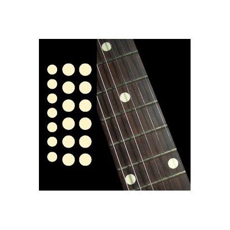 Sticker guitare touche dots 5/16" & 1/4" crème