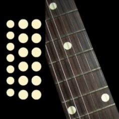 Sticker guitare touche dots 5/16" & 1/4" crème