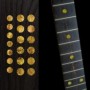 Sticker guitare touche dots 5/16" & 1/4" jaune abalone