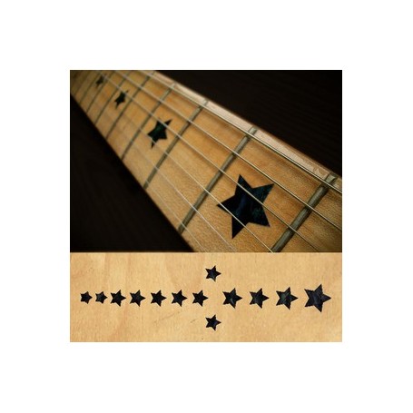 Sticker guitare touche étoiles everly brothers noir pearl