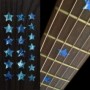 Sticker guitare touche étoiles bleu abalone