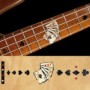 Sticker guitare touche jeu de carte noir pearl basse