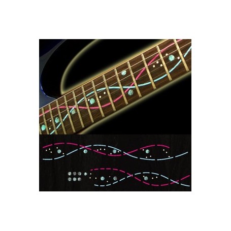 Sticker guitare signature lignes Ibanez Steve Vai