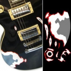 Sticker guitare signature James Hetfield corps