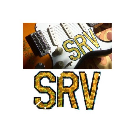 Sticker guitare signature logo pickguard Stratocaster SRV