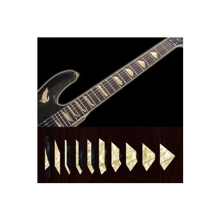 Sticker guitare signature pyramide blanc abalone