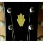 Sticker tête guitare couronne dore