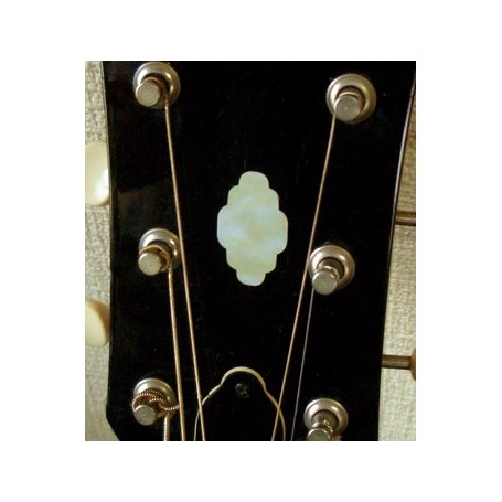 Sticker tête guitare nuage blanc abalone headstock