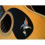 Petit sticker guitare oiseau