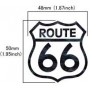 Petit sticker guitare route 66 noir pearl