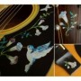 Grand sticker guitare assortiment Hummingbird bleu abalone