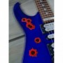 Grand sticker guitare impact de balles rouge