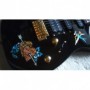 Grand sticker guitare double cœur