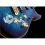 Grand sticker guitare dragon feu blanc abalone