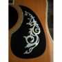 Grand sticker guitare decor gothique blanc abalone